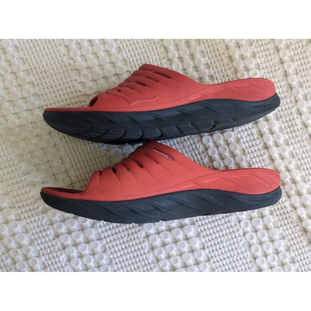 Hoka One One Recovery Slides Orange Gray Size 10